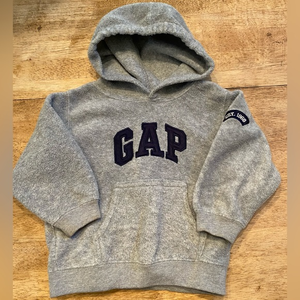 Vintage Baby Gap Gray XL 18-24‎ Months 100% Polyester Hoodie W/Pouch